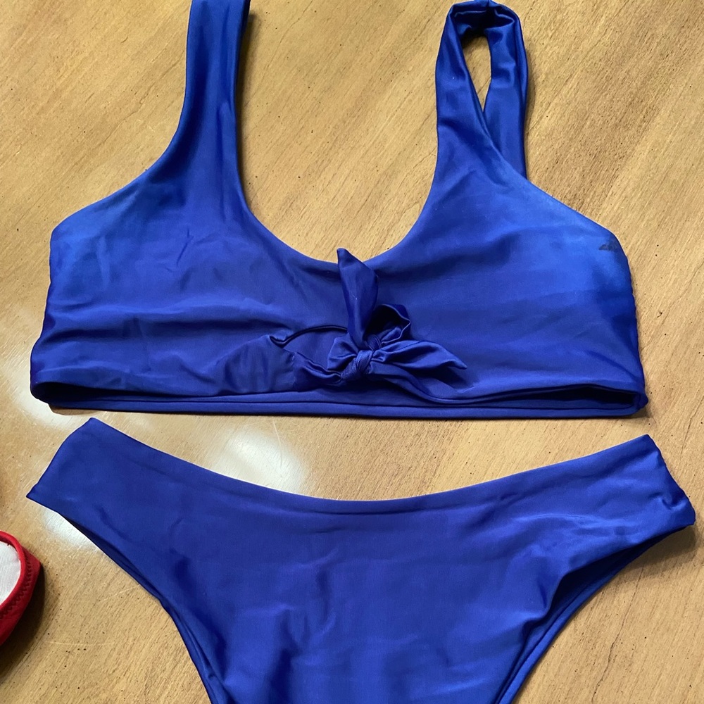 Zaful blue thong bikini